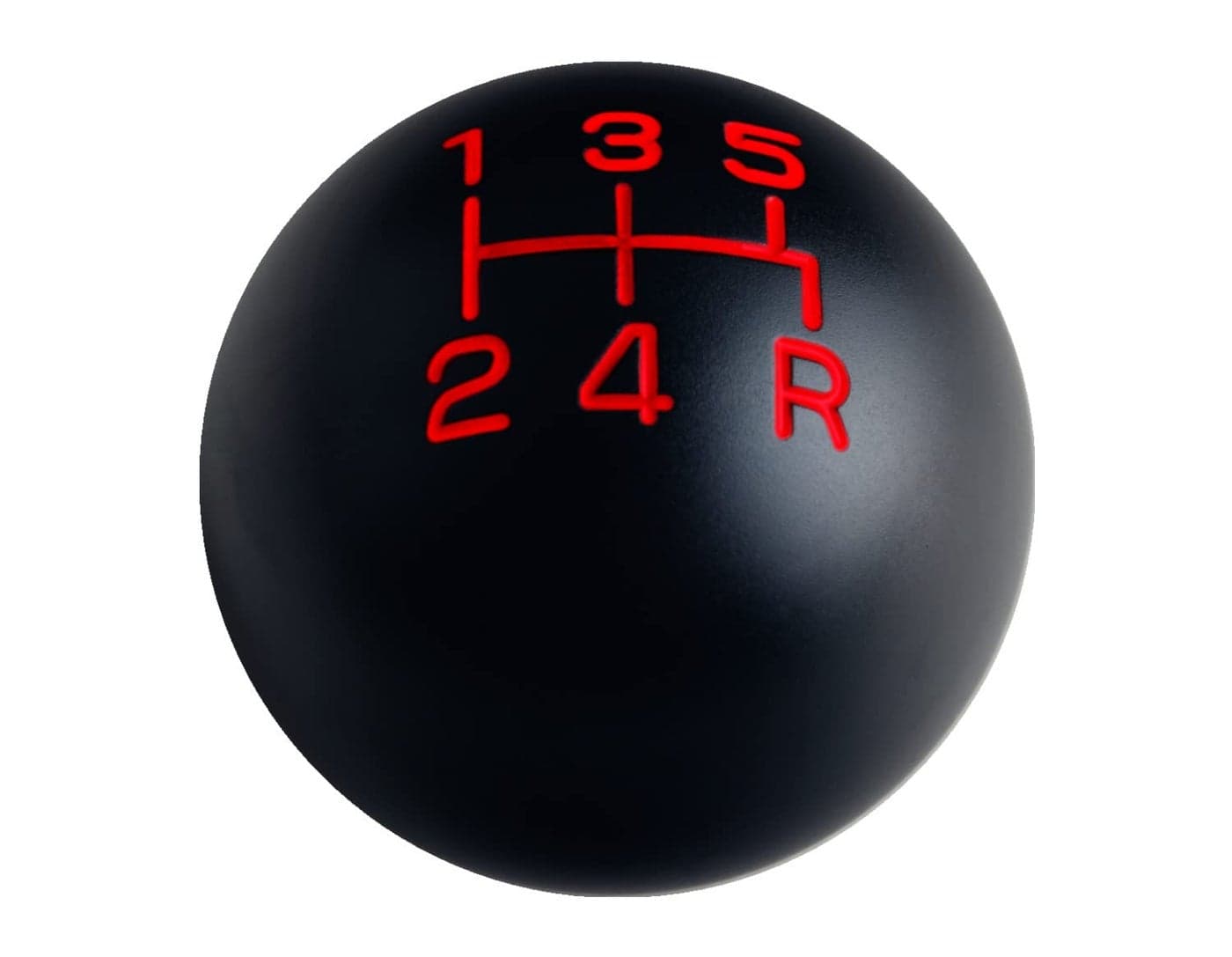 DEWHEL 5 Speed Imprinted Manual Transmission Shift Knob Black 3/8"-16 Threads Weighted Aluminum Compatible with Hurst Chrome Shifter Sticks