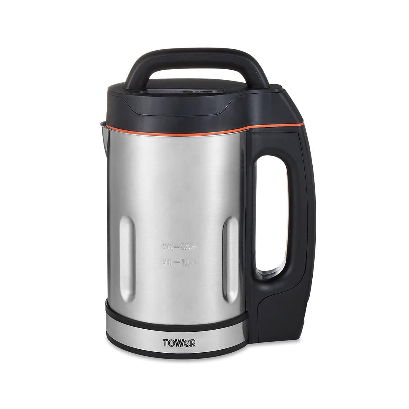 Tower T12031 Soup Smoothie Maker with Intelligent Control System and Stainless Steel Jug and Blade 1000W 16 Litre Stainless Steel