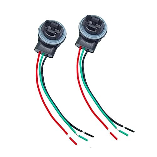 Bulbs Wire Harness Pigtail Light Socket Compatible with LED and Standard Bulbs Turn Signal Brake Light Daytime Running Lights Pack of 2 3157B