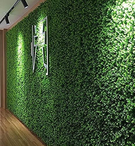 BeautifulWalls Artificial Wall Grass (14 Pcs) for Home Decoration, Grass Mat for Wall, Vertical Garden Artificial Plant (Green Design, 60cm X 40cm X 3cm, Plastic, Pack of 14)