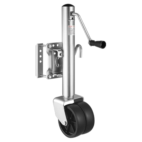VEVOR 1500 lbs Trailer Jack with Wheel, Heavy Duty Swivel Boat Trailer Jack with PP Single Wheel & Ergonomic Handle, 12-inch Lift, Fit for RVs, Boats, Horse Trailers, Utility Trailers