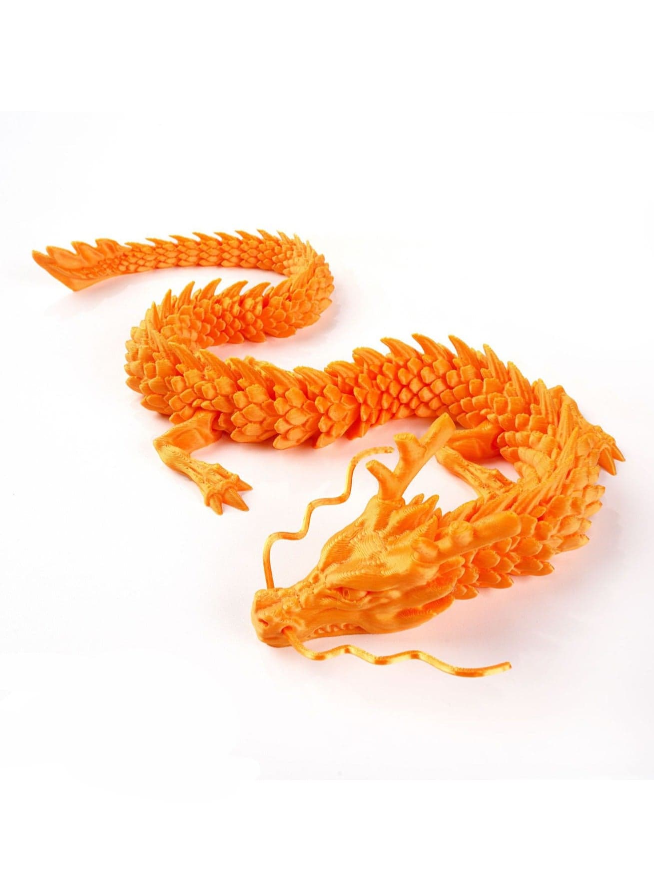 3D Printed Chinese Dragon Craft Ornament Orange 45cm