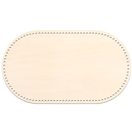 Vercraft Moses Basket Wood Bottom 27.56 x 15.75 Inches/ 70 x 40 cm Oval Natural Wood Base Shaper for DIY Crochet or Knitting Weaving Crafts Home Decoration (Base Only) Hole: 1cm(1 Pc)