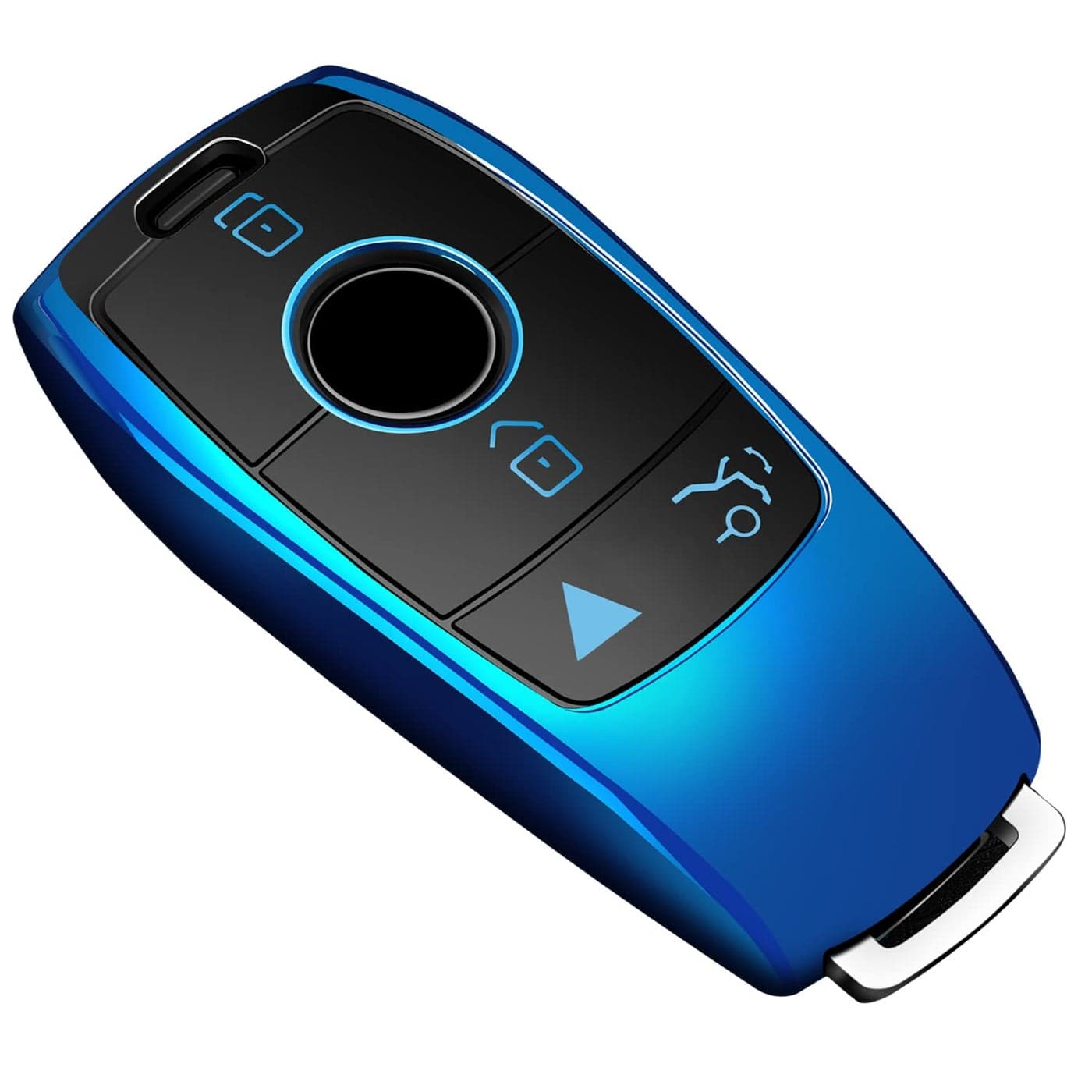 Tukellen for Mercedes Benz Key fob CoverSpecial Soft TPU Key Case Protector Compatible with 20172023 EClass 20182021 SClass 20192023 AClass CClass GClassBlue