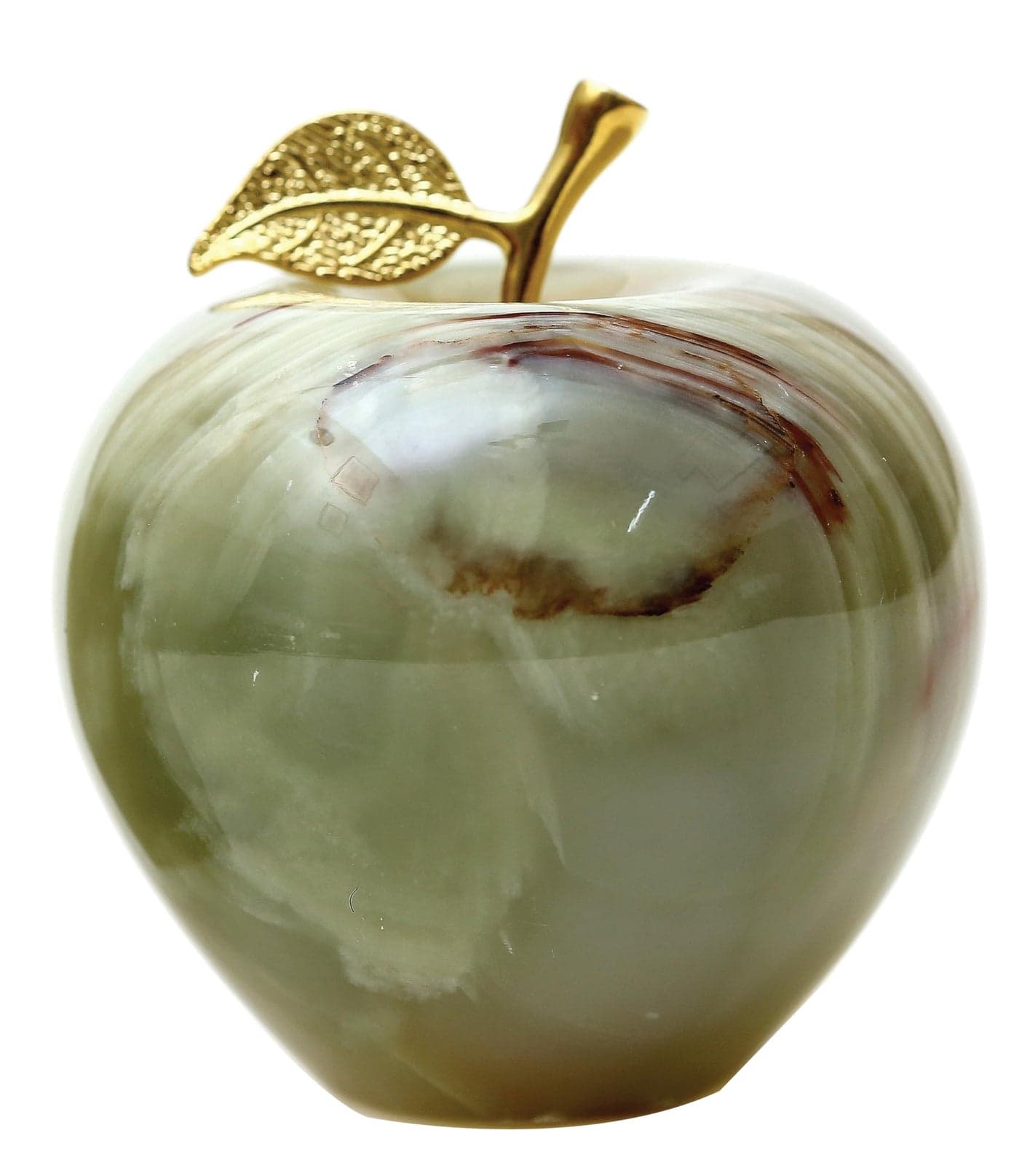 Radicaln Marble Decoration Piece Green Onyx 3 Inch Handmade Apple Paperweight Home Decor Best for Office Table Decoration Study Room Decor Paperweight