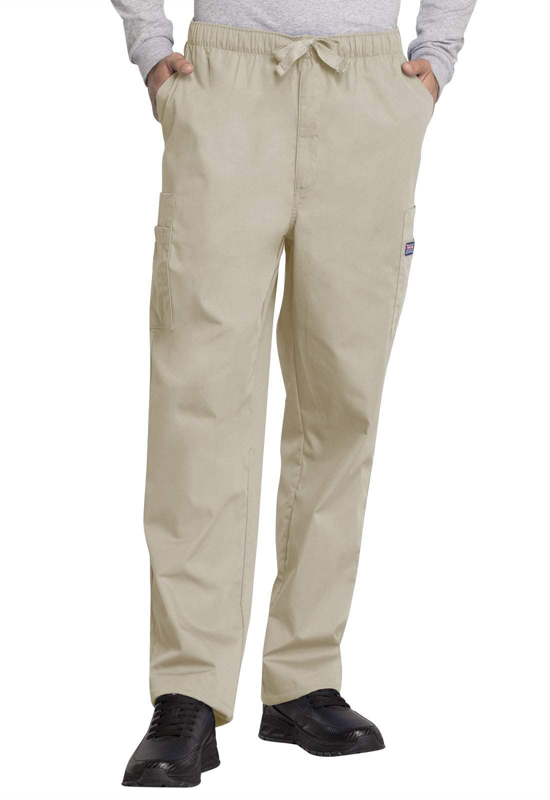Cherokee Men's Originals Cargo Scrubs Pant, Khaki, X-Large Short