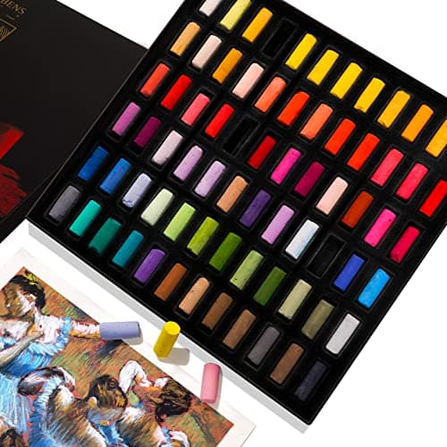 Paul Rubens Professional Soft Pastels Handmade 72 Vibrant Colors Chalk Pastels Smooth and High Adhesion for Painting Drawing Blending Crafting Ideal Art Supplies for Artists Beginners