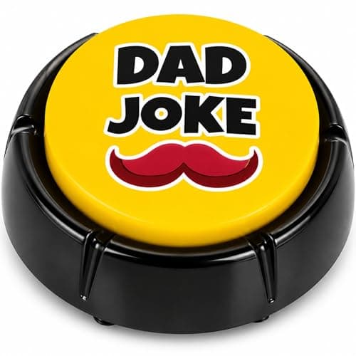 The Original Dad Joke Button Funny Gift for Fathers Men Dad Grandpa Unique Present from Daughter or Son White Elephant Prank Gag Gift Cool Office Desk Toy Talking Gadget