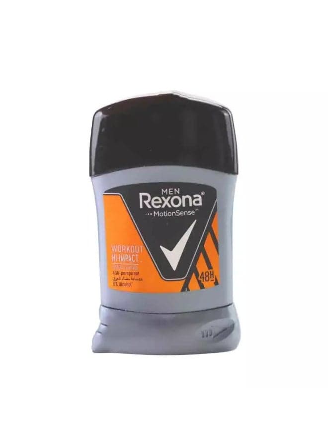 Rexona Motion Sense Workout Hi-Impact Odour Control Anti-perspirant Stick For Men- 40gms
