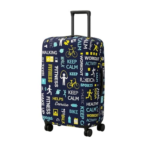 AMPEREUS® Trolley Bag Cover 20 Inch – Durable Polyester Fabric Luggage Blue Cover | Protective Small Size Trolley Cover for Suitcase (Fits Only On Fiber-Plastic Trolley Bag)