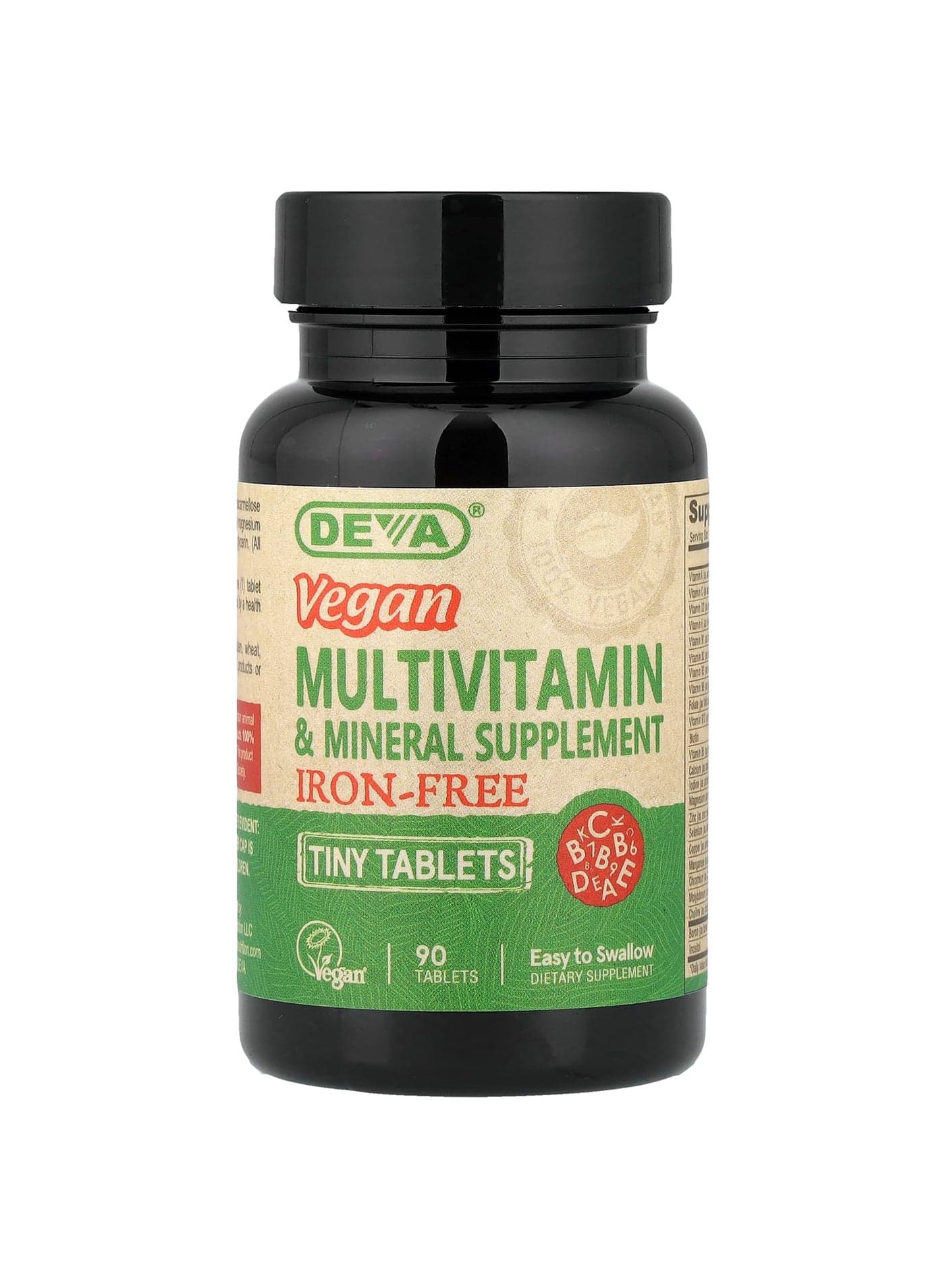 Vegan Multivitamin & Mineral Supplement, Iron-Free, 90 Tablets