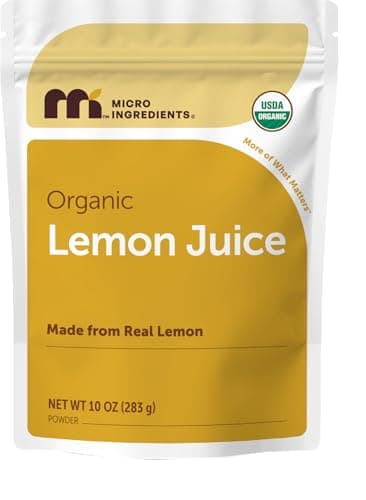 Micro Ingredients Organic Lemon Juice powder 10 Ounce 100 Natural Fruit Powder Made from Real Lemon No Sugar Additives Great Flavor for Drinks Smoothie Beverages NonGMO Vegan Friendly