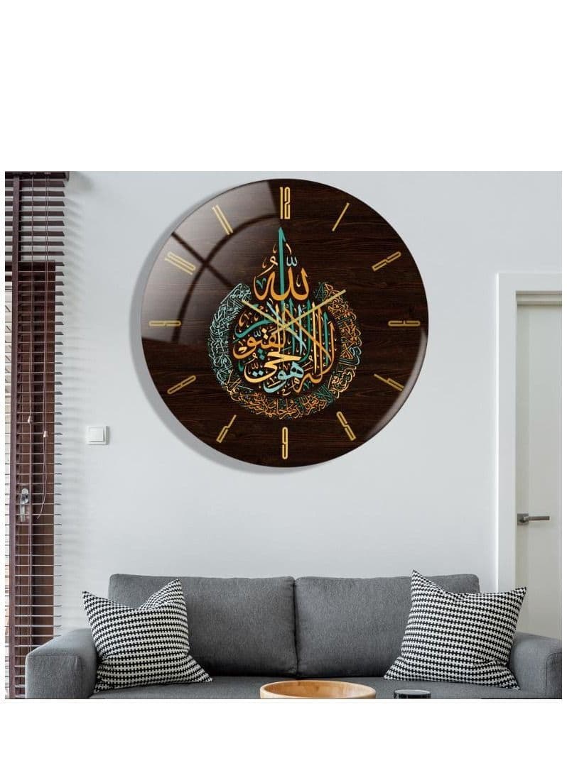Acrylic Surah Al Ikhlas Wall Clock Islamic Calligraphy Gifts Eid Gift Ramadan Decor Luxury For Home 30cm