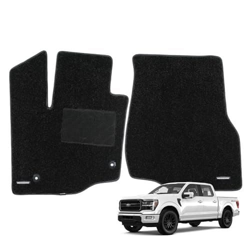 WENNEBIRD Superior Carpet Front Row Floor Mats for 2015-2025 Ford F-150 / F-150 Lightning, 0.5 Inch Thickness Rugs, Premium All Weather Anti-Slip Waterproof Floor Liners - 2pc