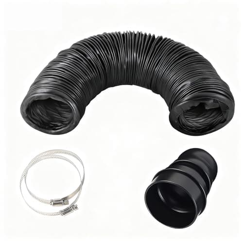 FumeClear Duct Hose fume extractor retractable heat resistant duct hose, 78 inches long. (75mm Diameter) Suitable for laser engraving machine enclosures with connection ports of less than 75mm