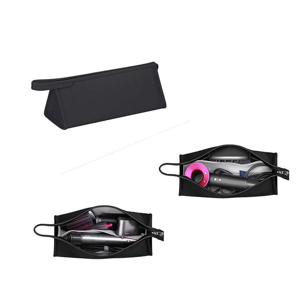 Buwico PU Leather Travel Case Portable Storage Bag for Dyson Airwrap StylerDyson Supersonic Hair Dryer Waterproof AntiScratch Dustproof Shockproof Protection Organizer Travel Gift Case Black