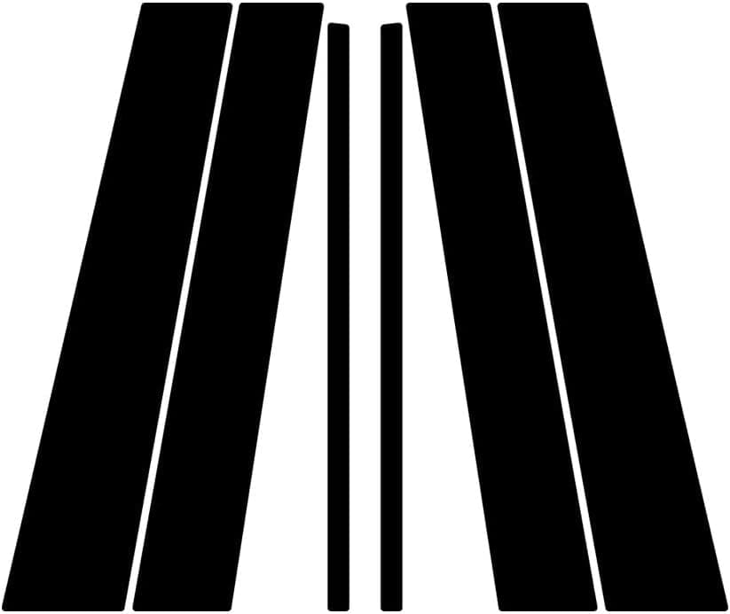 Rvinyl Pillar Post Window Trim for Cadillac DTS 2006-2011 - Matte Black
