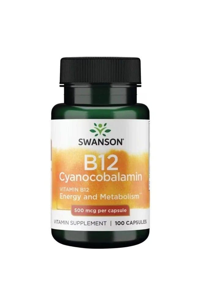 Vitamin B12 500 mcg 100 Capsules