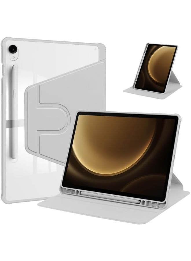 Rotating Case for Samsung Galaxy Tab S11 11 Inch,360 Degree Rotation Protective Stand Smart Tablet Slim Hard Shell Cover Clear Back,with S Pen Holder Auto Wake/Sleep