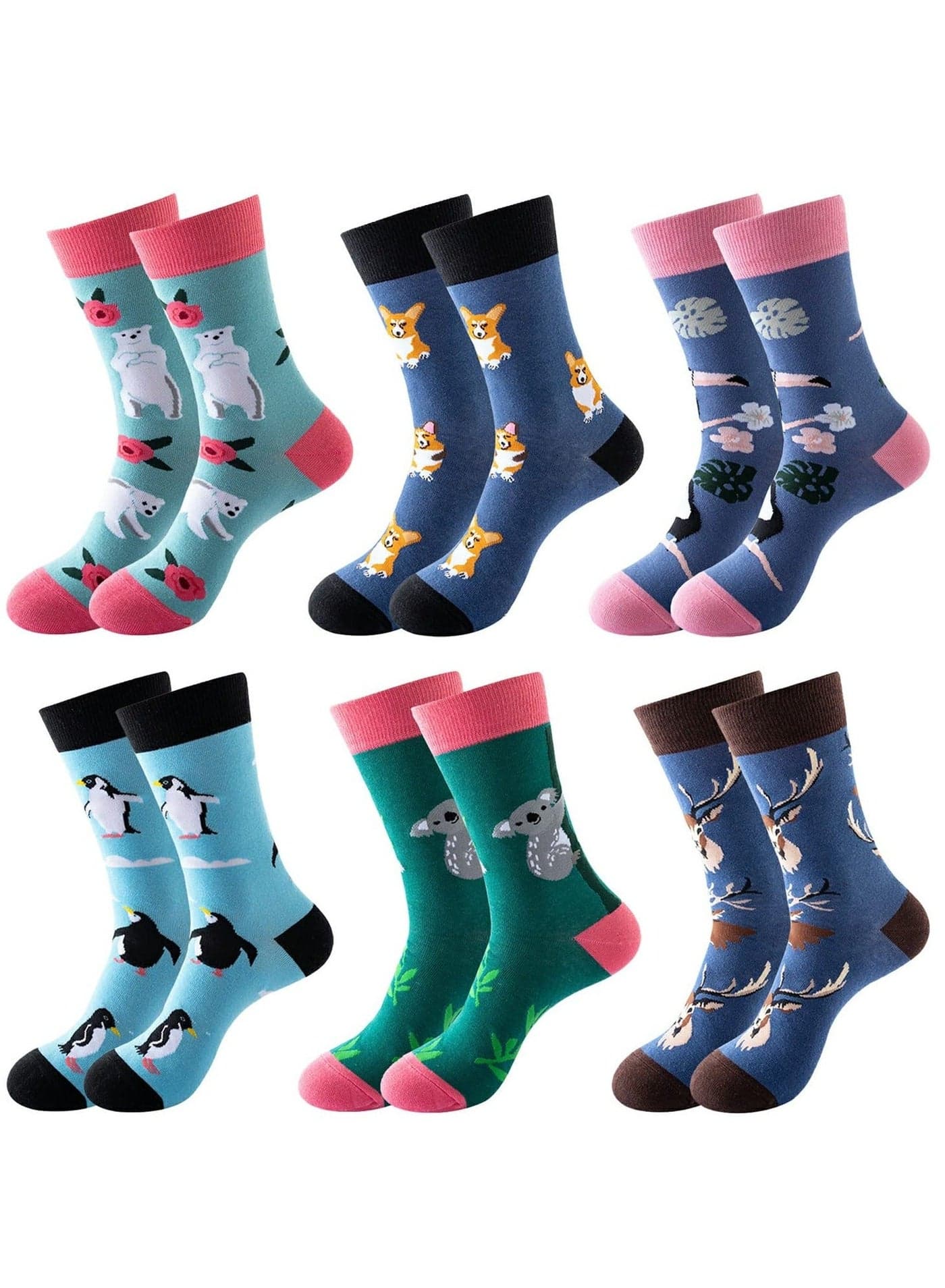 Men's Colorful Dress Socks Novelty Funny Fancy Funky Patterned Crew Sock Casual Crazy for Men