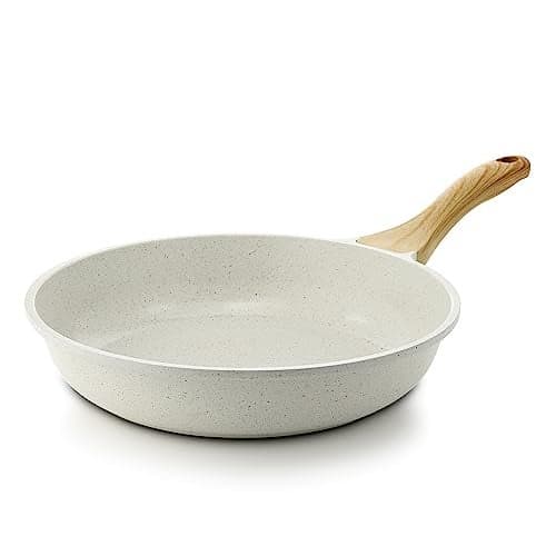 SENSARTE Nonstick Ceramic Frying Pan Skillet 95 Inch Omelet Pan Healthy Non Toxic Chef Pan Induction Compatible Egg Pan with Heat Resistant Handle PFASFree