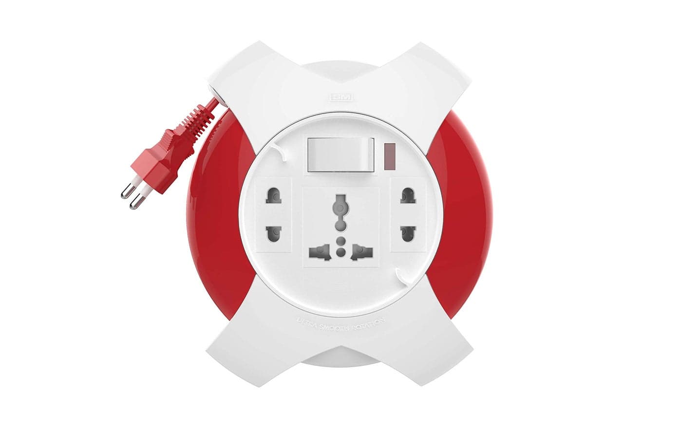 GM G‑Star 3042 – 3‑Socket 2‑Pin Extension Cord (5 m) with LED Indicator, International Sockets & Ultra‑Smooth Rotation
