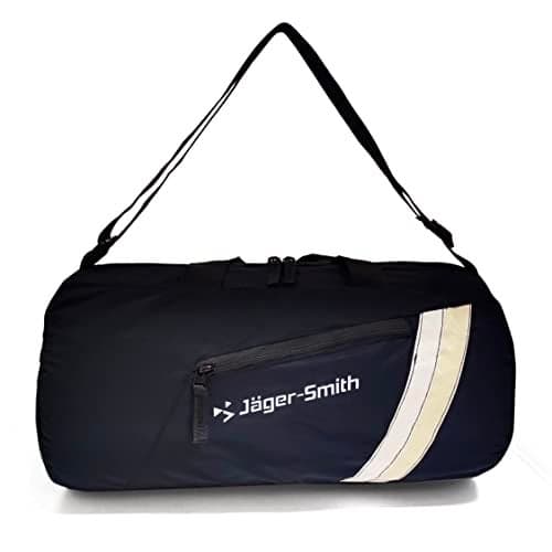 Jager-Smith GB 900 Multipurpose Gym Bag with Shoe Compartment (Black, White & Cream)