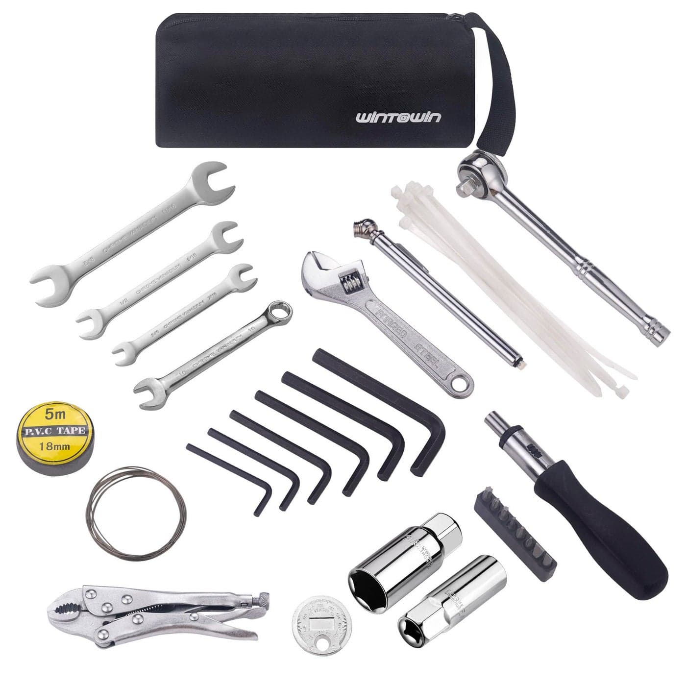 WINTOWIN Compact Motorcycles Repair Tool Kit Compatible with Harley HD Motorcycles