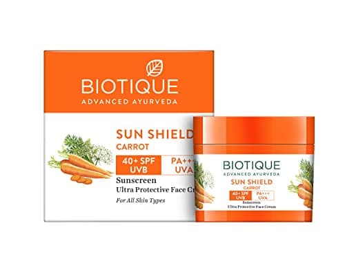 Bio Carrot Face and Body Sun Cream SPF 40 UVAUVB Sunscreen by Biotique
