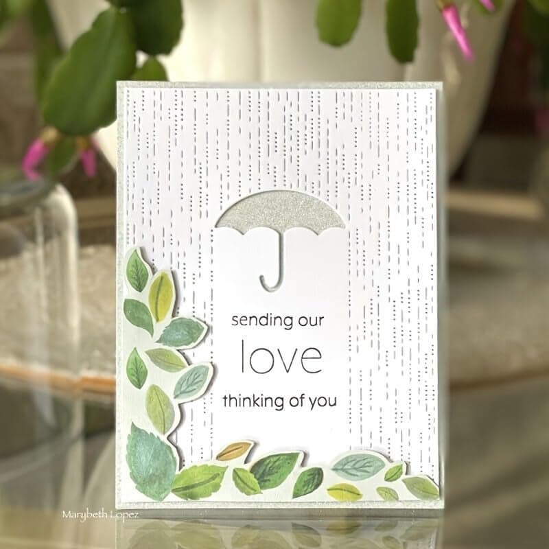 Lapoo Flowers Metal Cutting Die for Scrapbooking Durable Cut Stencils for DIY Scrapbook Photo Album Decorative Paper Card Card Making Supplies Embossing Umbrella Alone in The Rain 56 x 43 in