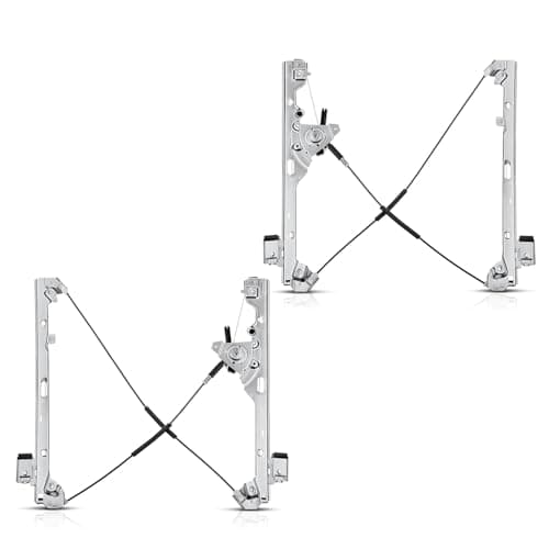 A-Premium Front Side Manual Window Regulator Compatible with Chevrolet Silverado Avalanche Suburban Tahoe GMC Sierra Yukon XL Cadillac Escalade ESV EXT Front Left and Right 2-PC Set 15077851 15077852