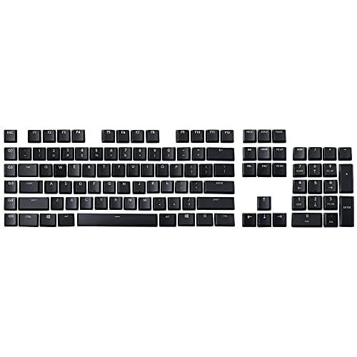 HUYUN A Full Set 87 keycaps Replacement for Logit G813/G815/G913/G915 TKL RGB Mechanical Gaming Keyboard (Black 87 Keys)