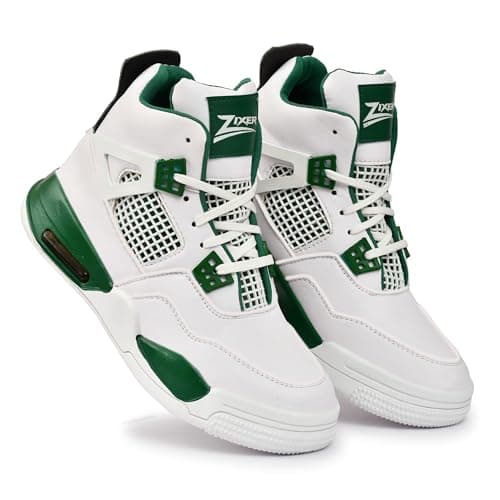 Zixer Men's Casual High Top Sneakers Shoes for Man Fashion Sports Trainers Youth Walking Shoes Casual Shoes for Men Green