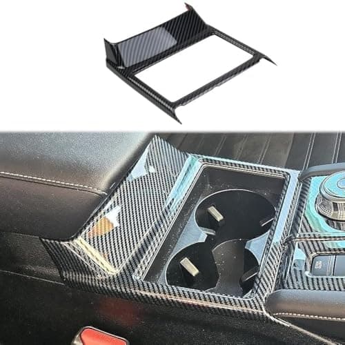 Fewshaw Carbon Fiber Central Cup Holder Frame Trim Accessories for Mitsubishi Outlander 2022-2024