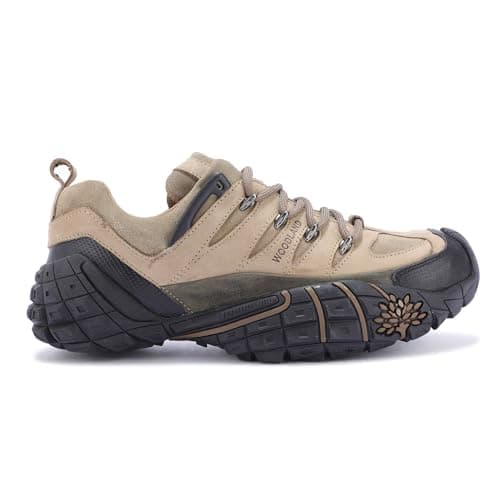 Woodland Mens Leather Casual Shoes Khaki, 7 UK