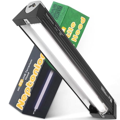 NEPTONION T5 Reptile UVB Light 22.7 Inches Fixture with UVB 5.0 Bulb High Output Hood for Terrariums, Basking Reptiles, Lizards, Chameleons, Iguanas, Bearded Dragons, 14W