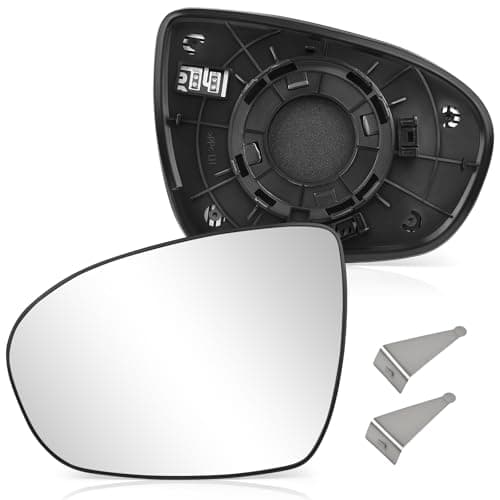 TOP-MAX Driver Side Heated Mirror Glass Compatible with 2011 2012 2013 2015 Kia Optima, Left Side Convex Rearview Mirror with Backing Plate & Clip, Replace for 87611-2T110