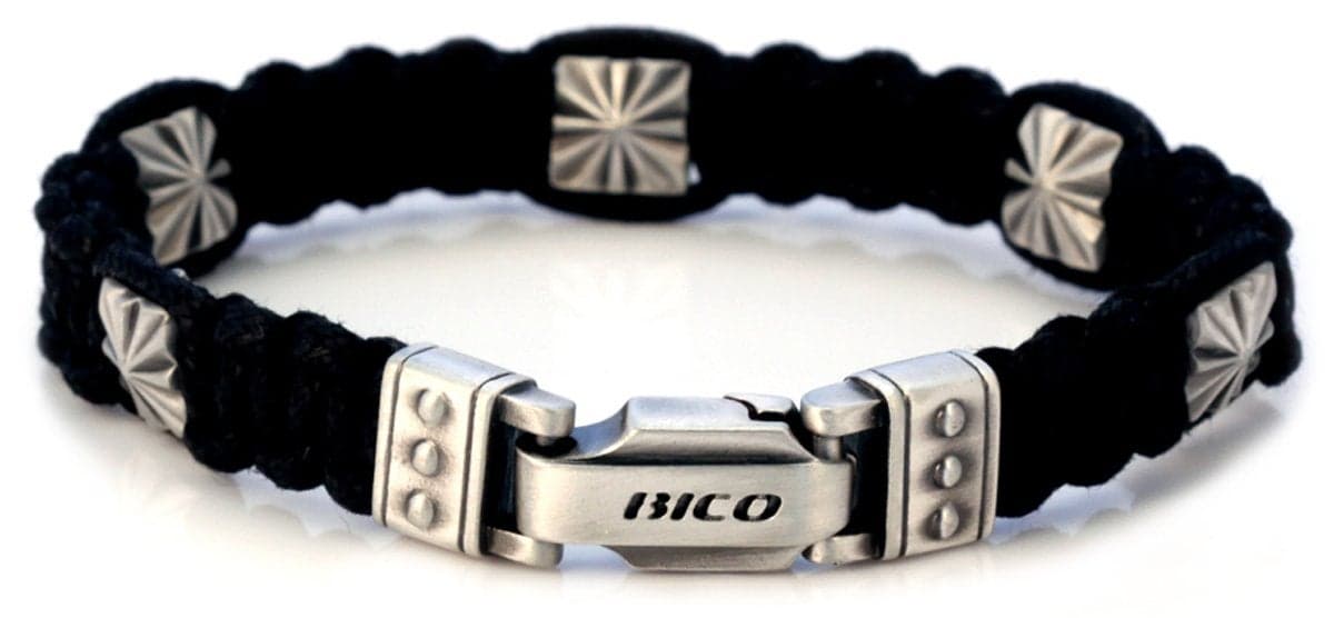 BICO 'Rising Sun' 9 inch Hand-Woven Bracelet (CA21 Black 9in)