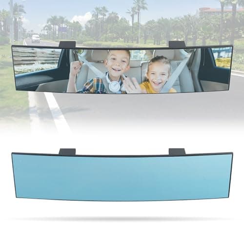 LoyaGour Rear View Mirror for Car118 Convex Panoramic Wide Angel View Mirrors ExtenderBlue Tint Anti GlareUniversal Clip on Interior Rearview Mirror for Truck Car and SUV Blue