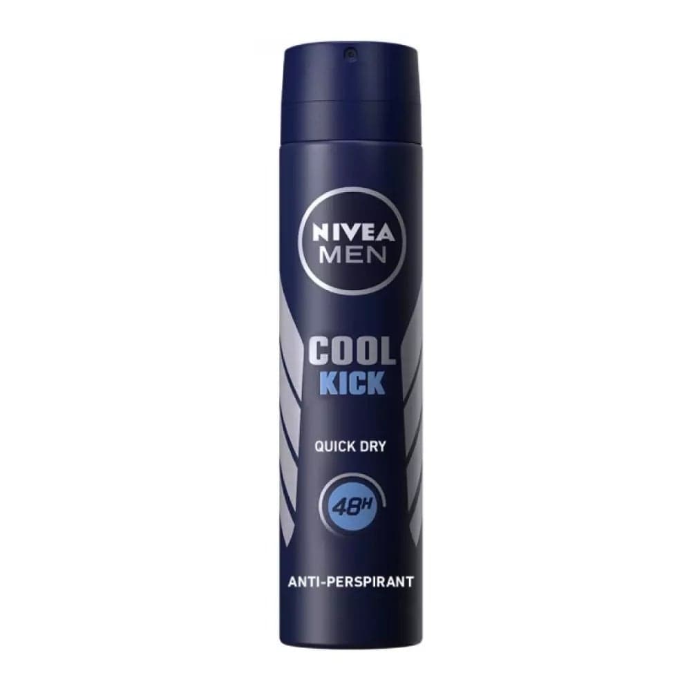 Nivea Men Cool Kick Quick Dry Antiperspirant Spray For 48H Reliable Antiperspirant Protection- 200ml