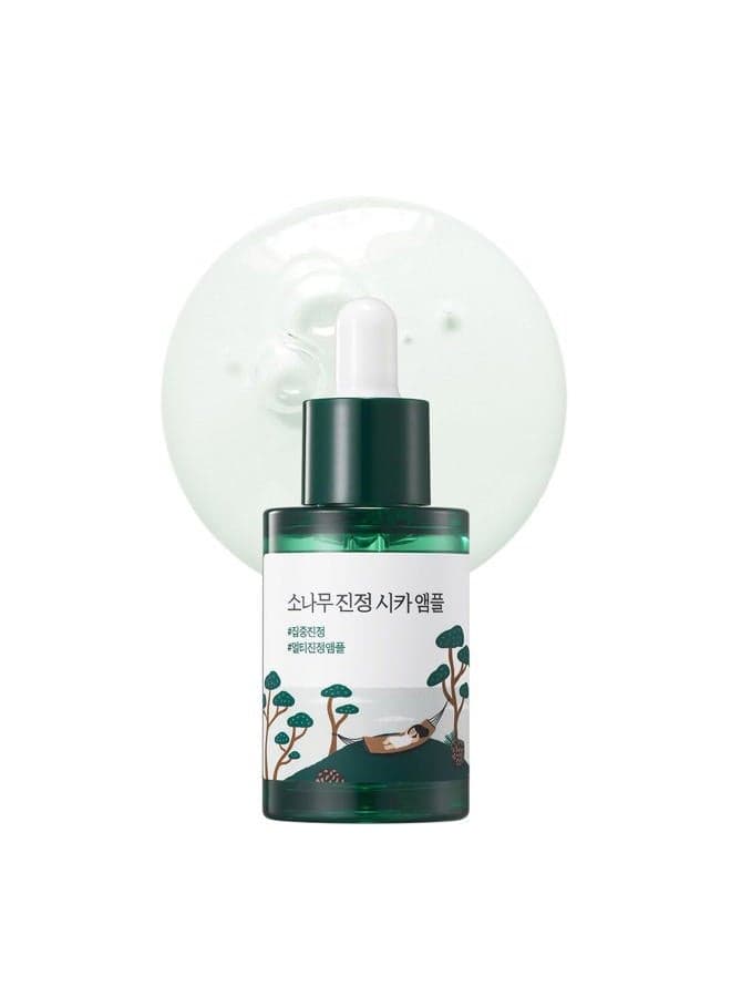 Pine Calming Cica Ampoule 1.01 Fl Oz, Hydrating and Soothing Serum with Pine Cica and Hyaluronic Acid for Skin Barrier Strengthening, Gentle Exfoliation, and Deep Moisture, Korean Skincare