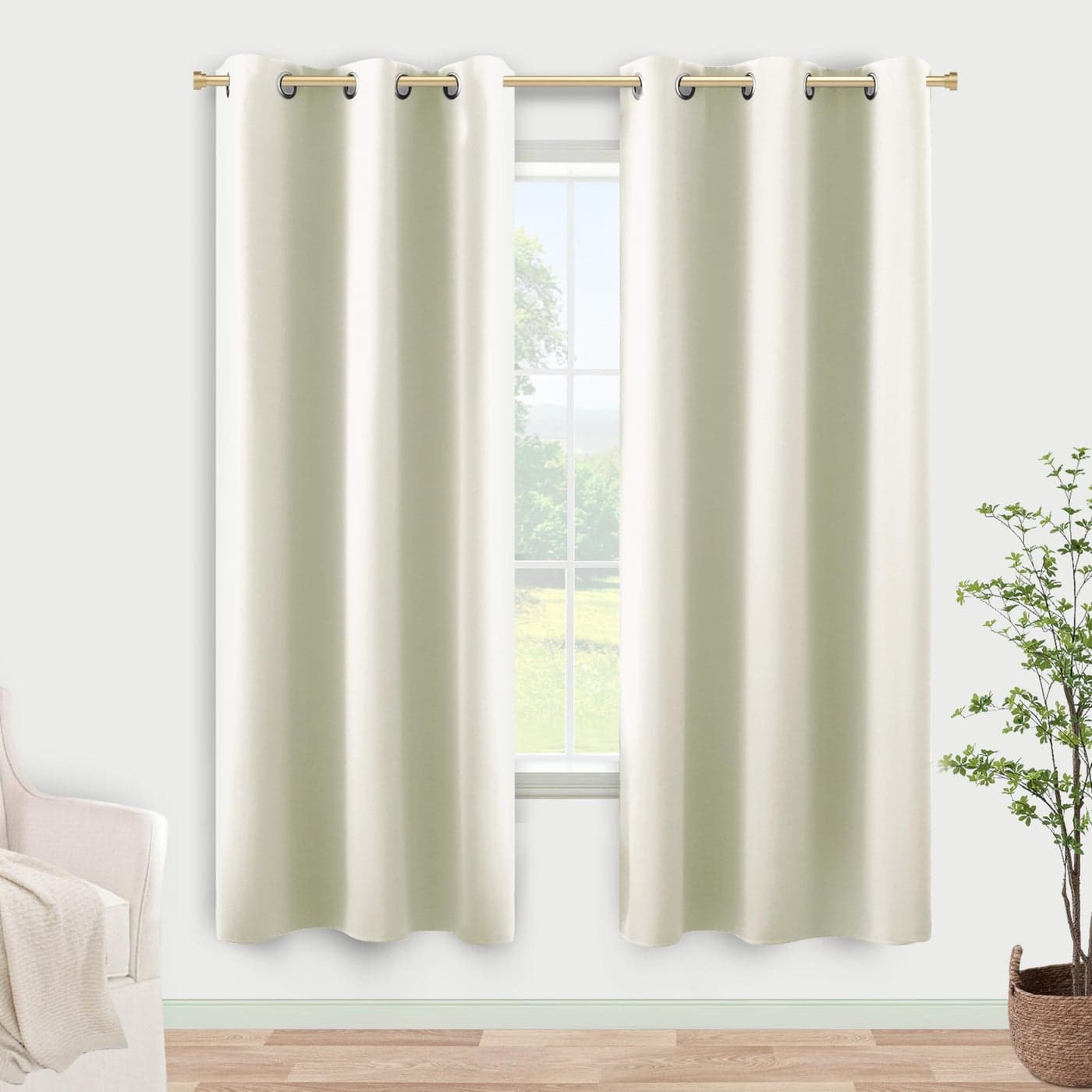 KOUFALL 72 Inch Length Curtain Panels50 Blackout Room Darkening Boho Modern Farmhouse Curtains for Living Room Bedroom 72 Inches LongCream Beige