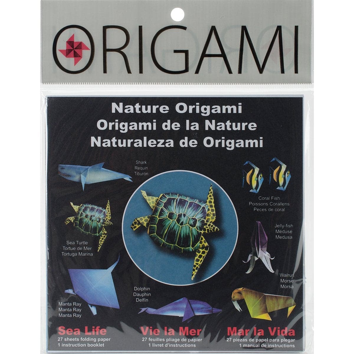 Yasutomo 4762 Fold EMS Origami Paper Sea Life 6 by 6Inch 27Pack