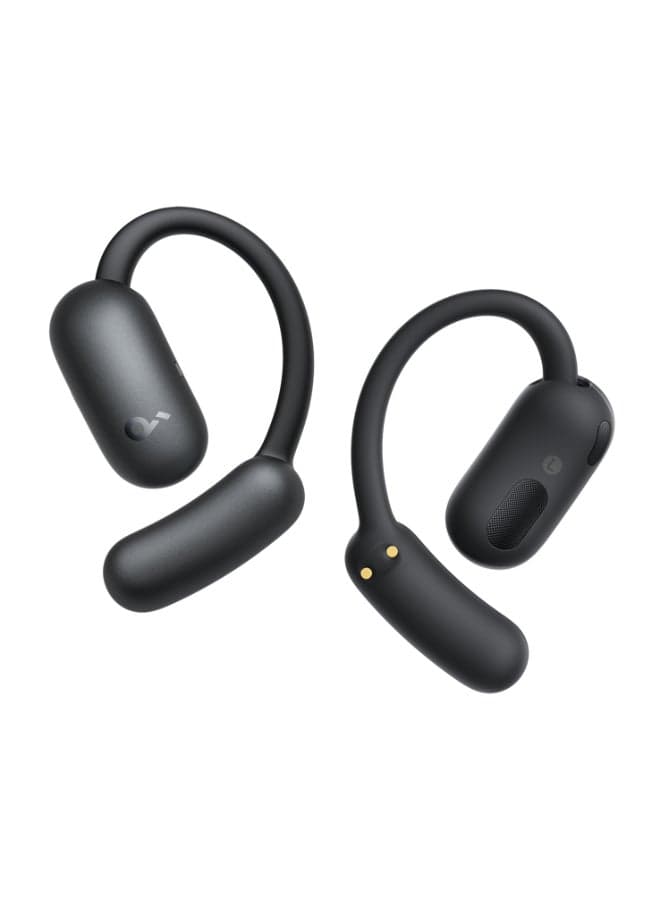 AeroFit 2 by Anker, Open-Ear Headphones, Adjustable Ear Hooks, Snug Fit, Rich Bass, Hi-Res Wireless Audio, 42H Play, Bluetooth 5.4, Wireless Charging, IP55, AI Clear Calls, Open-Ear Earbuds Black