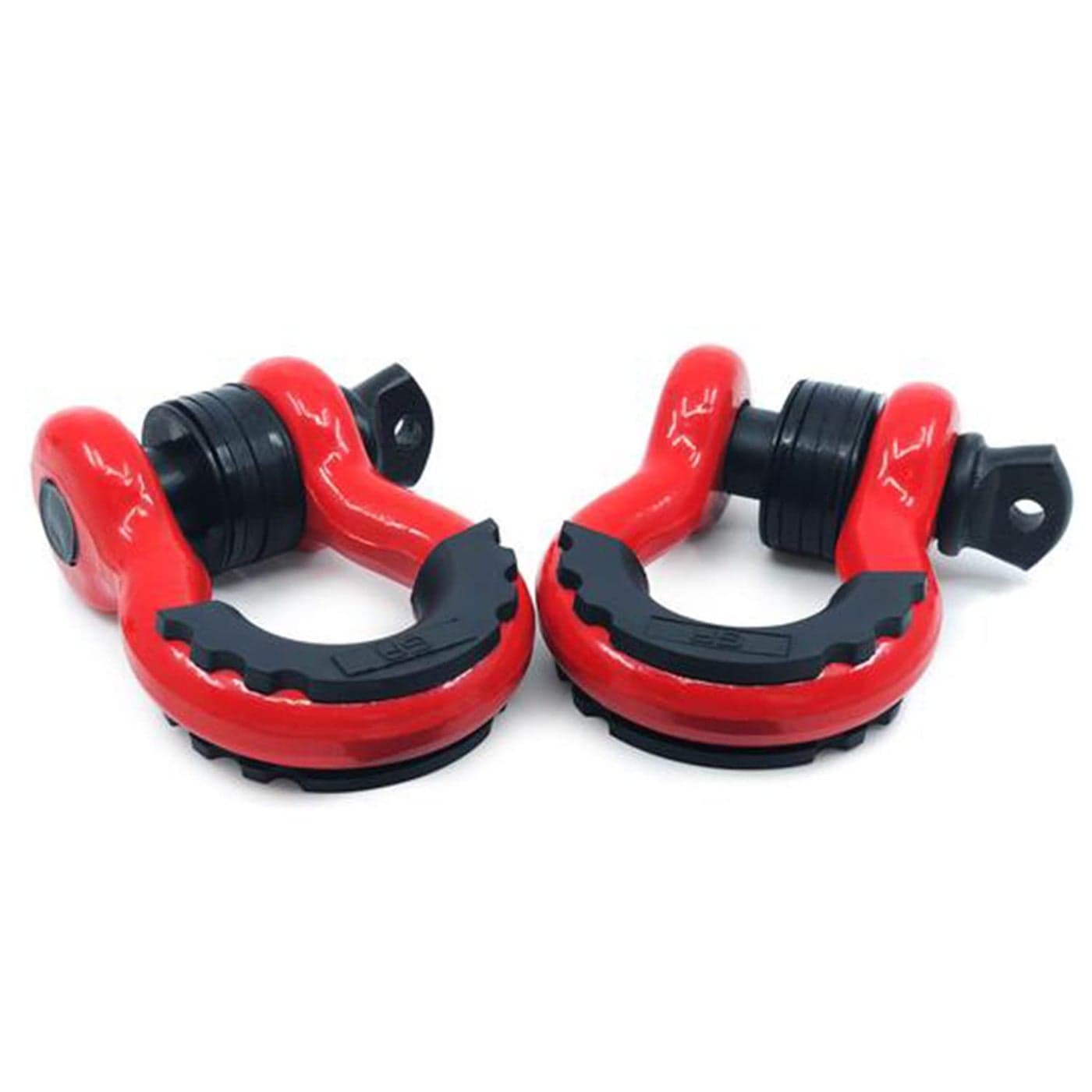 GA GearAmerica Heavy Duty DRing Shackles 58000 lbs Capacity Tow Shackle 78 Pin Washers Securely Connect Tow Strap or Winch Rope for Off Road Recovery Red 2 Pack D Ring