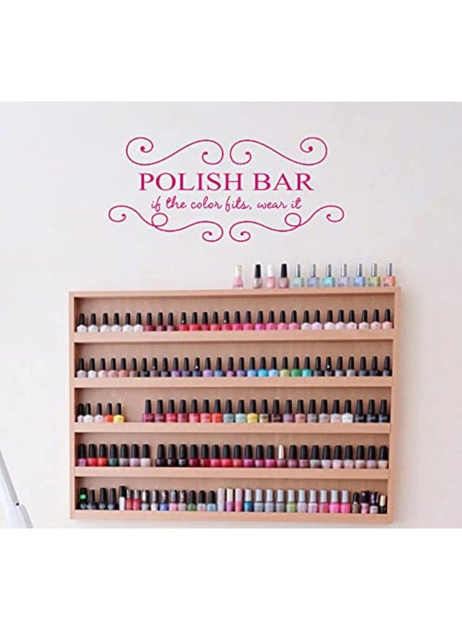 Nails Salon Wall Decal Girls Beauty Nail Bar Wall Stickers for Polish Bar Hands Manicure Adhesive Home Decor Art Mural SYY886 Blush Pink