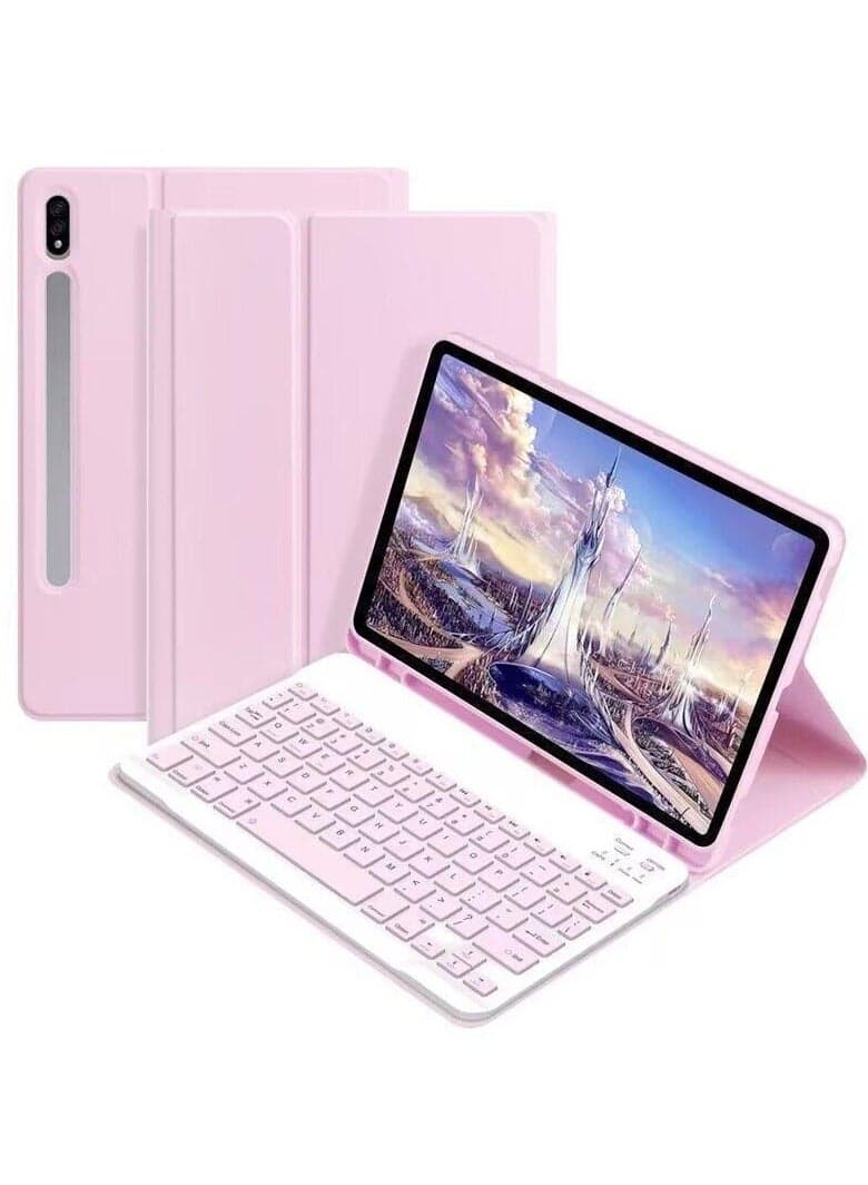 Slim Detachable Wireless Keyboard Case with Arabic and English Layout Compatible with Samsung Galaxy Tab S10 FE Plus 13.1 Inch Model SMX620 X626B PU Leather Cover