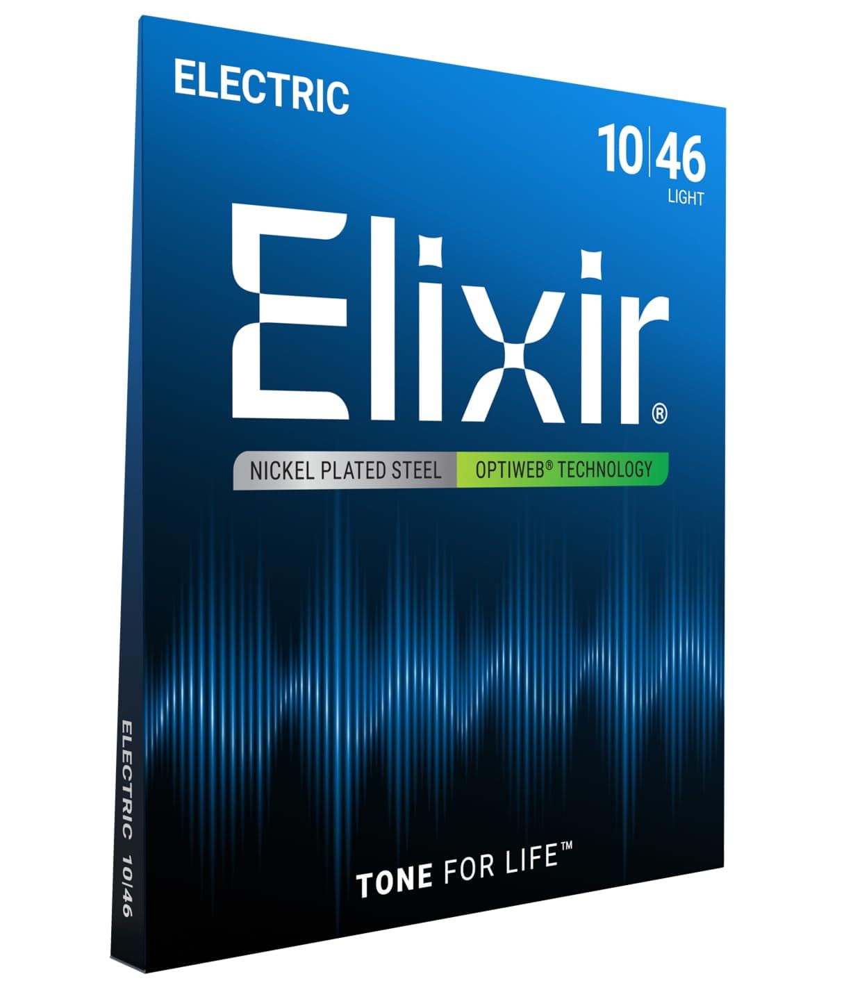 Elixir Strings 19052 Coated Nickel Electric Guitar Strings, Light (.010-.046)