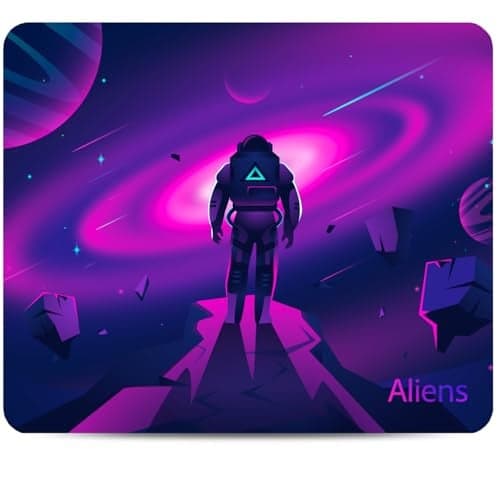 Aliens Mouse Pad for Computer, Laptop, Smooth Premium Cloth Surface, Non-Slip Rubber Base, Speed and Precision Operation Compatible with Laser and Optical Mouse, Gaming, Office, Home 230x190mm (SP-16)