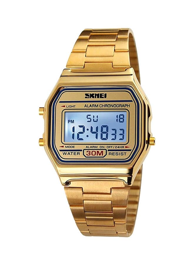 Men's Stainless Steel Digital Watch WT-SK-1123-GO
